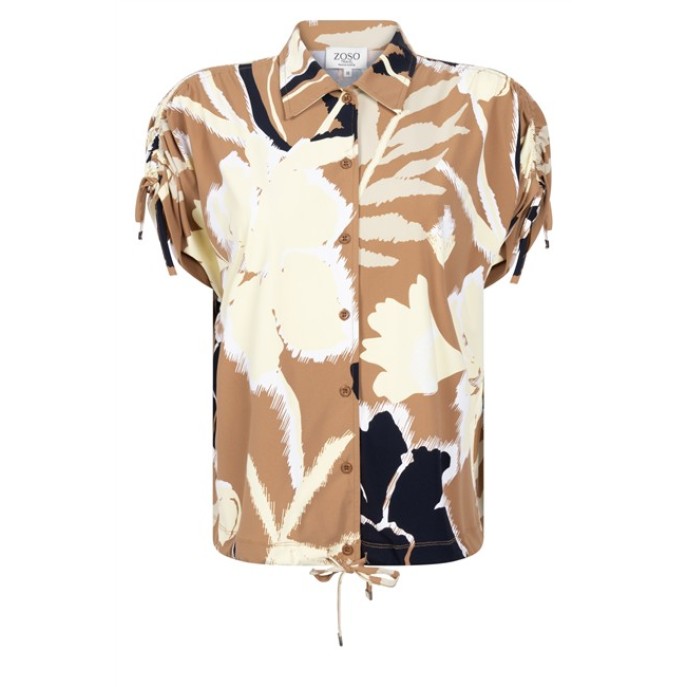 Zoso Travel Blouse Georgina Summercamel Butteryellow